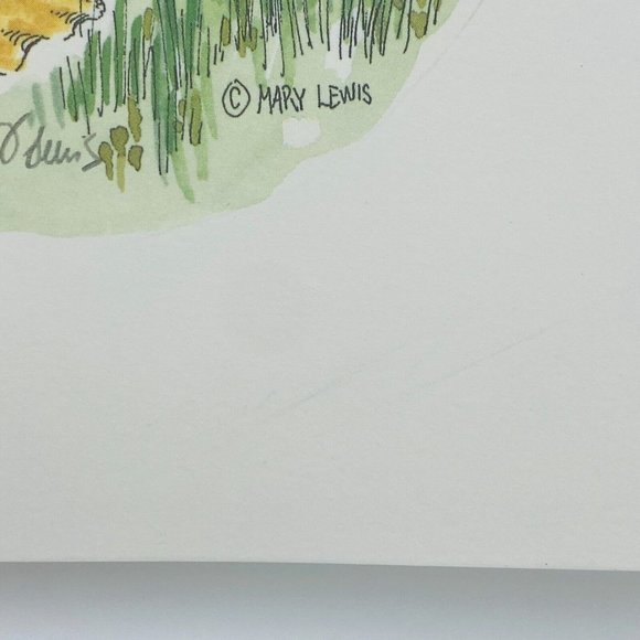 Two Signed Mary Lewis Prints Bunnies and Ducks Set of 2 - Picture 4 of 12